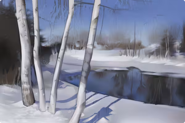 A digital art piece titled "hj_snow"